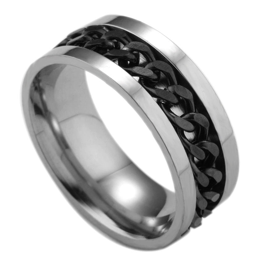 Stainless Steel Spinner Ring Beer Corkscrew Artifact Fashion Simple Heterosexual Rings Casual Men And Women Jewelry Bague Femme V E X C L U B H O U S E