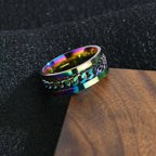 Stainless Steel Spinner Ring Beer Corkscrew Artifact Fashion Simple Heterosexual Rings Casual Men And Women Jewelry Bague Femme V E X C L U B H O U S E