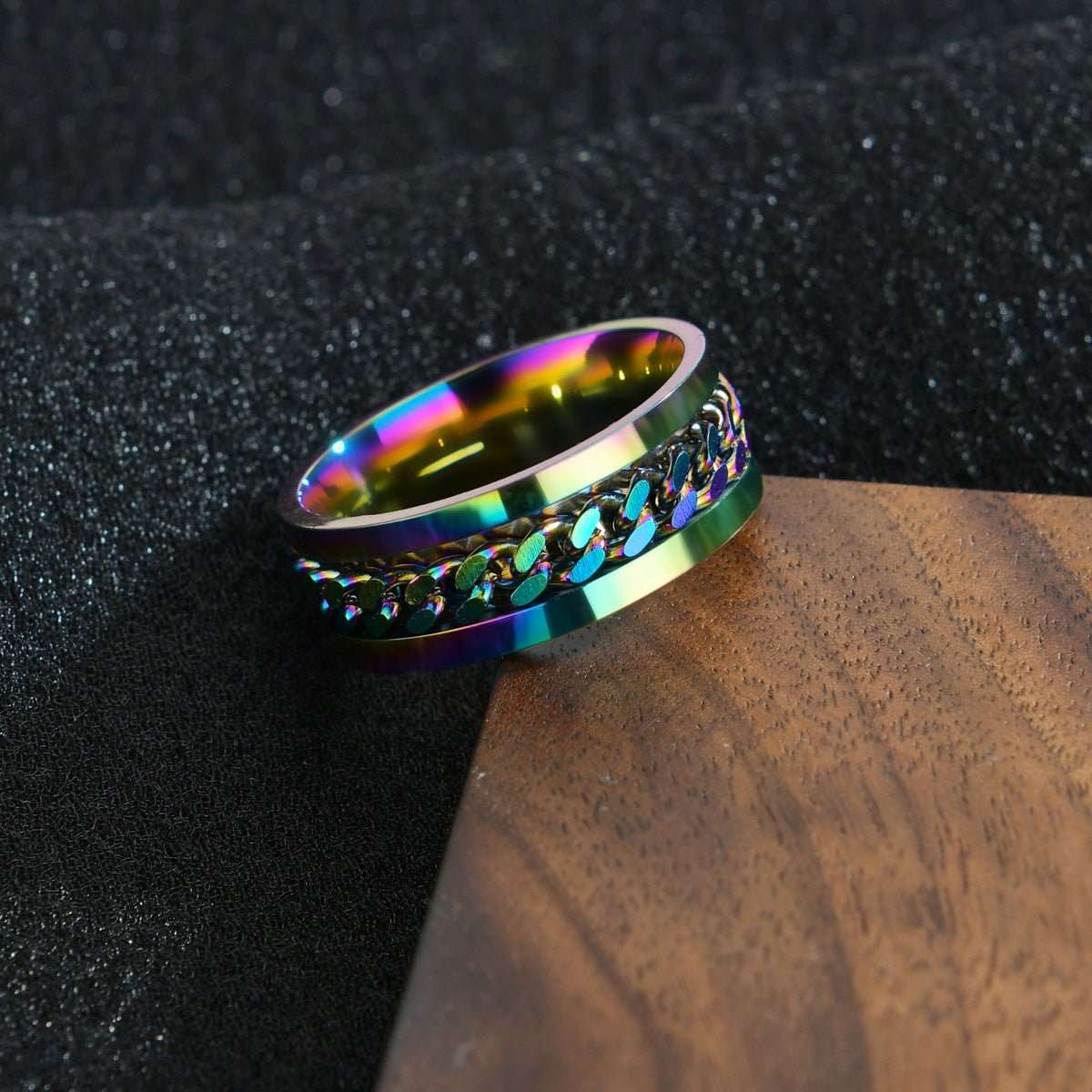 Stainless Steel Spinner Ring Beer Corkscrew Artifact Fashion Simple Heterosexual Rings Casual Men And Women Jewelry Bague Femme V E X C L U B H O U S E