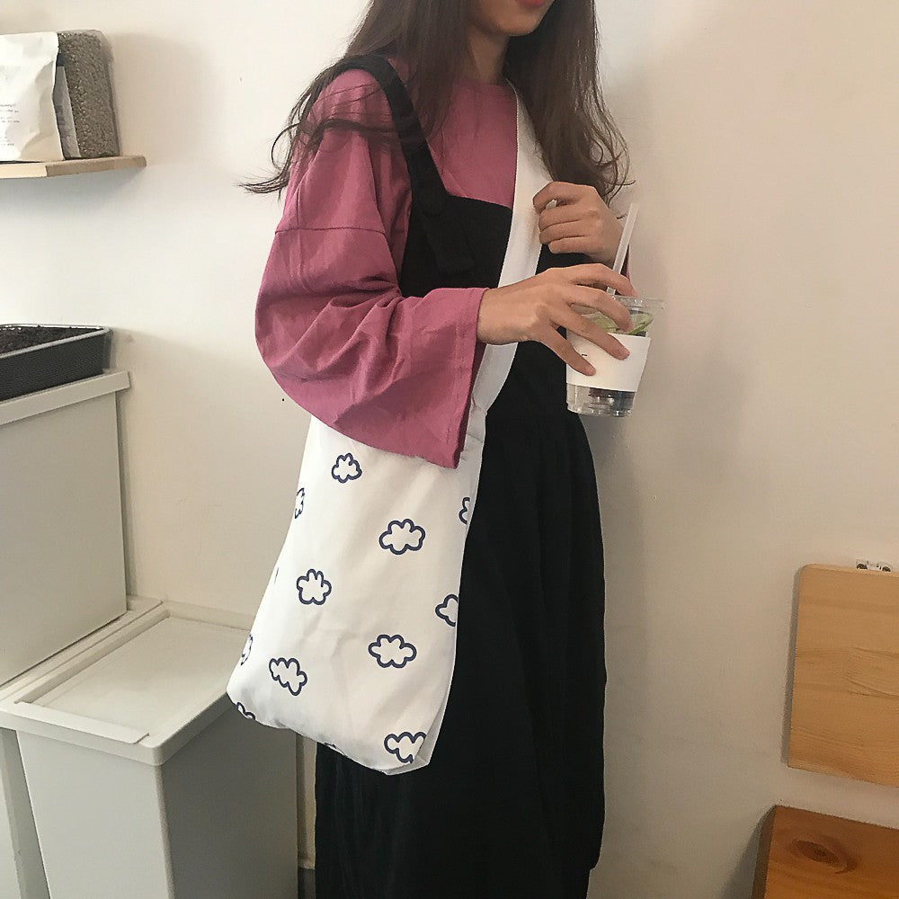 Shopping Bags Women Canvas Shoulder Bag Large Capacity - VEX CLUB HOUSE