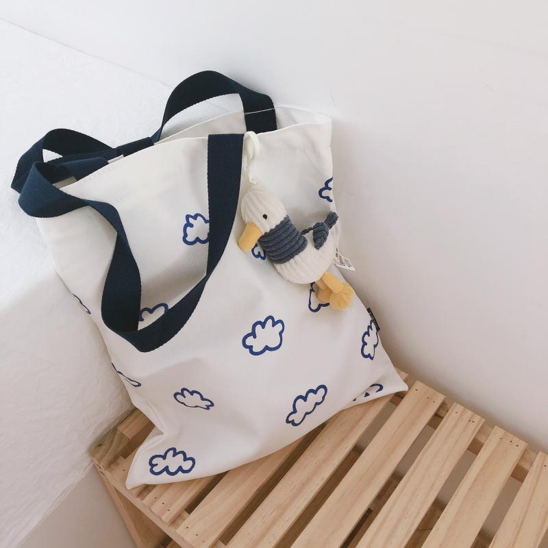 Shopping Bags Women Canvas Shoulder Bag Large Capacity - VEX CLUB HOUSE