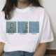 Van Gogh Oil Painting Mona Lisa Spoof Printed T-shirt Women Short Sleeve - VEX CLUB HOUSE