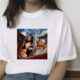 Van Gogh Oil Painting Mona Lisa Spoof Printed T-shirt Women Short Sleeve - VEX CLUB HOUSE
