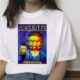 Van Gogh Oil Painting Mona Lisa Spoof Printed T-shirt Women Short Sleeve - VEX CLUB HOUSE