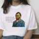 Van Gogh Oil Painting Mona Lisa Spoof Printed T-shirt Women Short Sleeve - VEX CLUB HOUSE