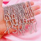 26 Letters Pendant Necklace Shiny Rhinestone Necklace Women - VEX CLUB HOUSE