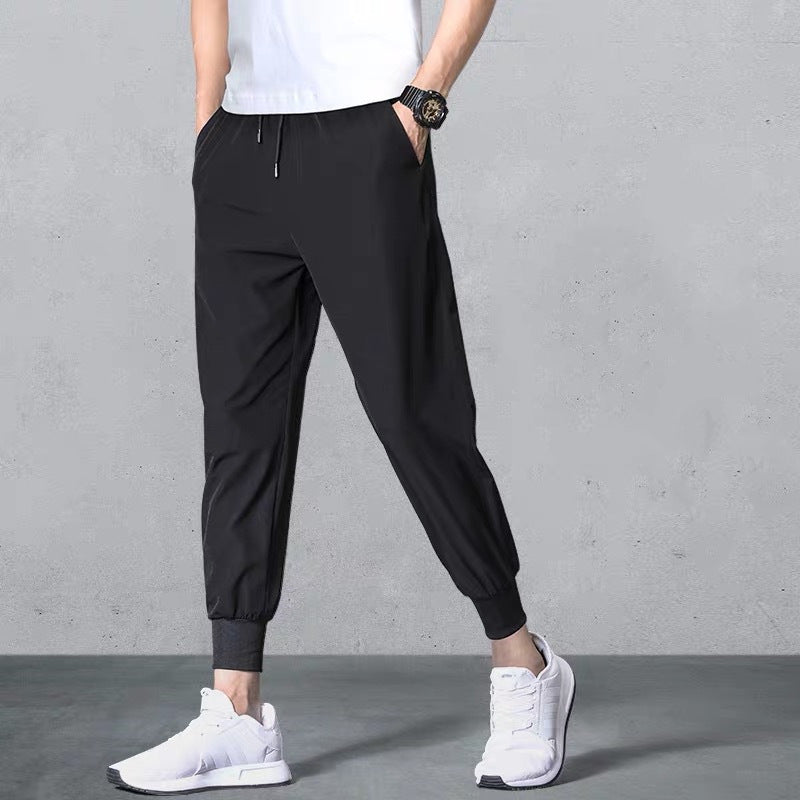 Solid Color Cropped Trousers, Loose-fitting Sports Trousers, Quick-drying Men's Pants - VEX CLUB HOUSE