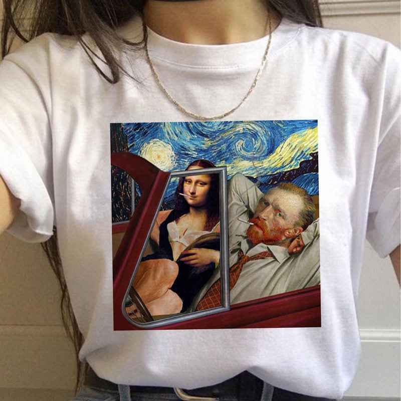Van Gogh Aesthetic Oil Painting Women's Short Sleeve T-Shirt - VEX CLUB HOUSE