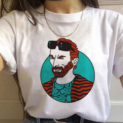 Van Gogh Aesthetic Oil Painting Women's Short Sleeve T-Shirt - VEX CLUB HOUSE