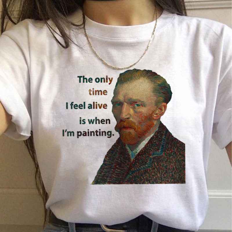 Van Gogh Aesthetic Oil Painting Women's Short Sleeve T-Shirt - VEX CLUB HOUSE