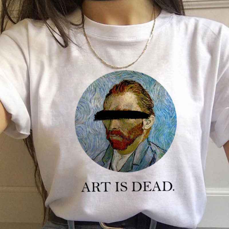 Van Gogh Aesthetic Oil Painting Women's Short Sleeve T-Shirt - VEX CLUB HOUSE