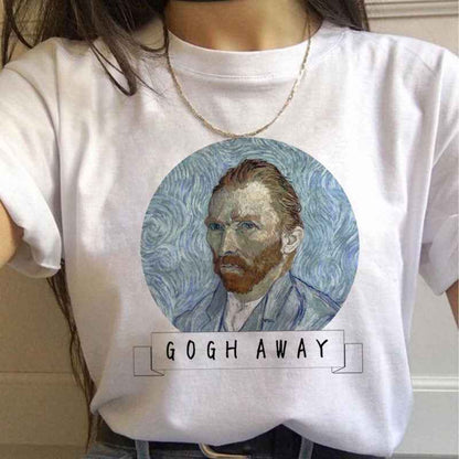Van Gogh Aesthetic Oil Painting Women's Short Sleeve T-Shirt - VEX CLUB HOUSE