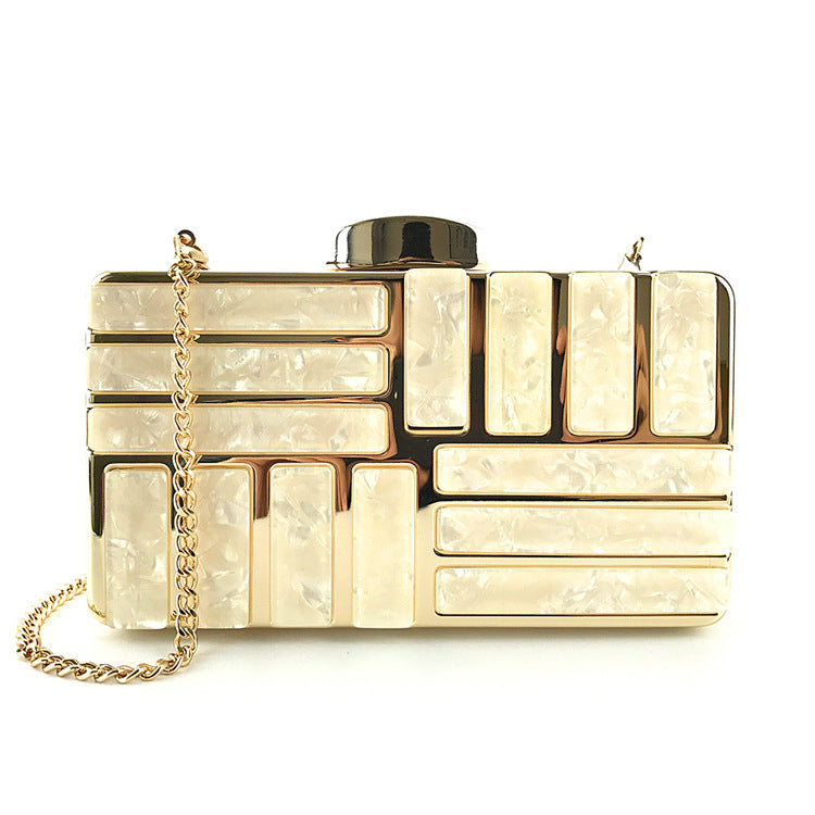 Gold Acrylic Clutch Bags For Women New Shoulder Bag Fashion - VEX CLUB HOUSE
