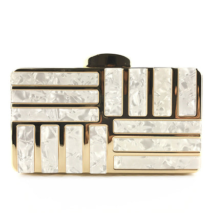 Gold Acrylic Clutch Bags For Women New Shoulder Bag Fashion - VEX CLUB HOUSE