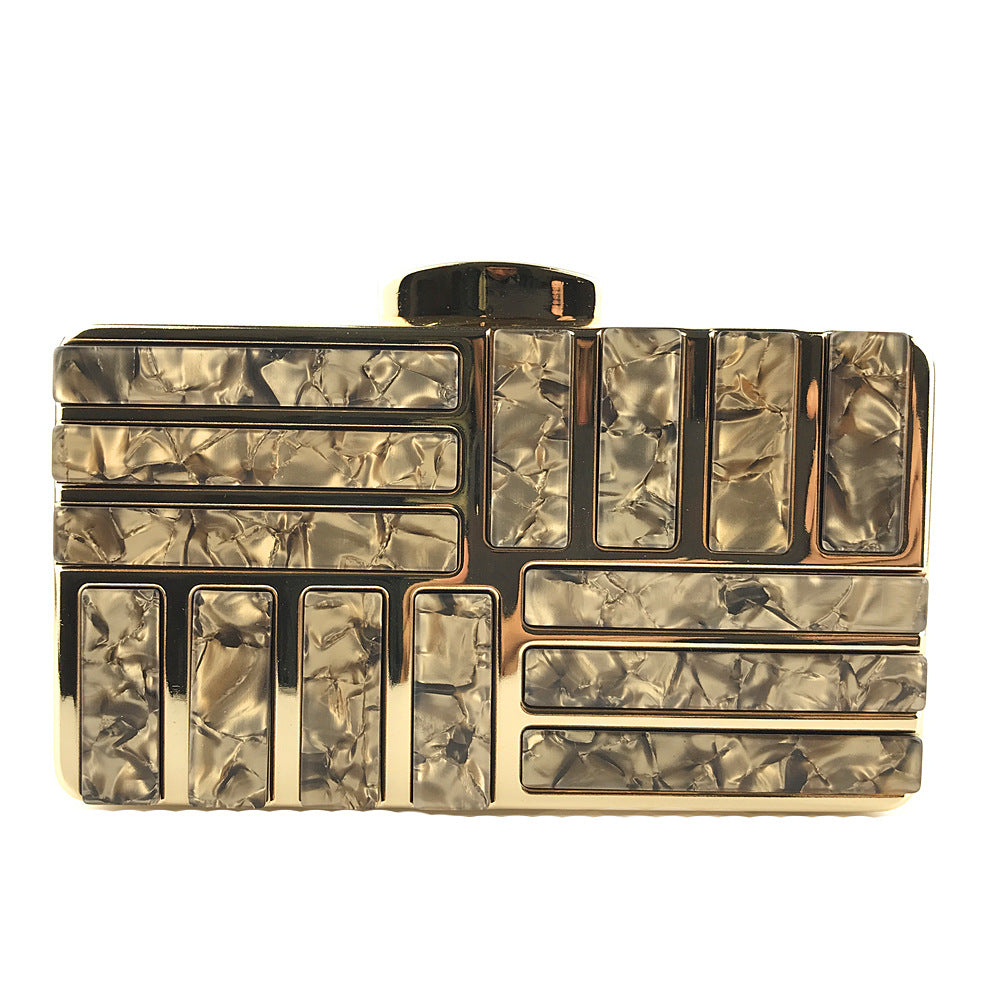Gold Acrylic Clutch Bags For Women New Shoulder Bag Fashion - VEX CLUB HOUSE