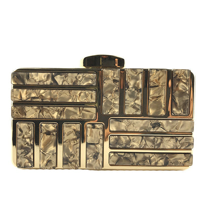 Gold Acrylic Clutch Bags For Women New Shoulder Bag Fashion - VEX CLUB HOUSE