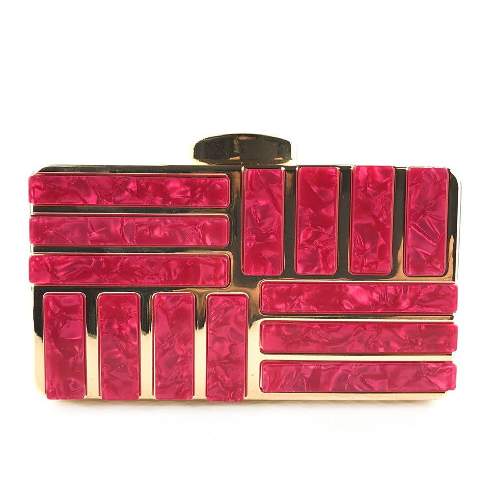 Gold Acrylic Clutch Bags For Women New Shoulder Bag Fashion - VEX CLUB HOUSE