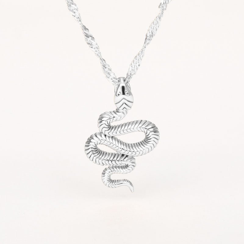 Stainless Steel Snake Necklaces For Women Men Gold Silver Color Zodiac Animal Neck Chain Male Female Pendant Necklace Jewelry - VEX CLUB HOUSE