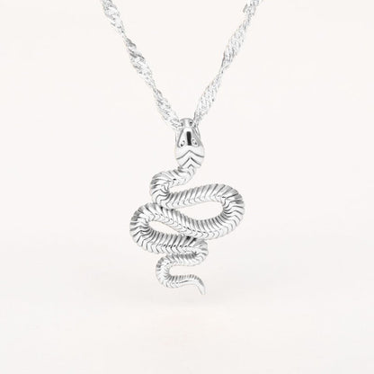 Stainless Steel Snake Necklaces For Women Men Gold Silver Color Zodiac Animal Neck Chain Male Female Pendant Necklace Jewelry - VEX CLUB HOUSE