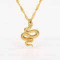 Stainless Steel Snake Necklaces For Women Men Gold Silver Color Zodiac Animal Neck Chain Male Female Pendant Necklace Jewelry - VEX CLUB HOUSE