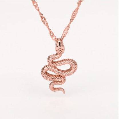 Stainless Steel Snake Necklaces For Women Men Gold Silver Color Zodiac Animal Neck Chain Male Female Pendant Necklace Jewelry - VEX CLUB HOUSE