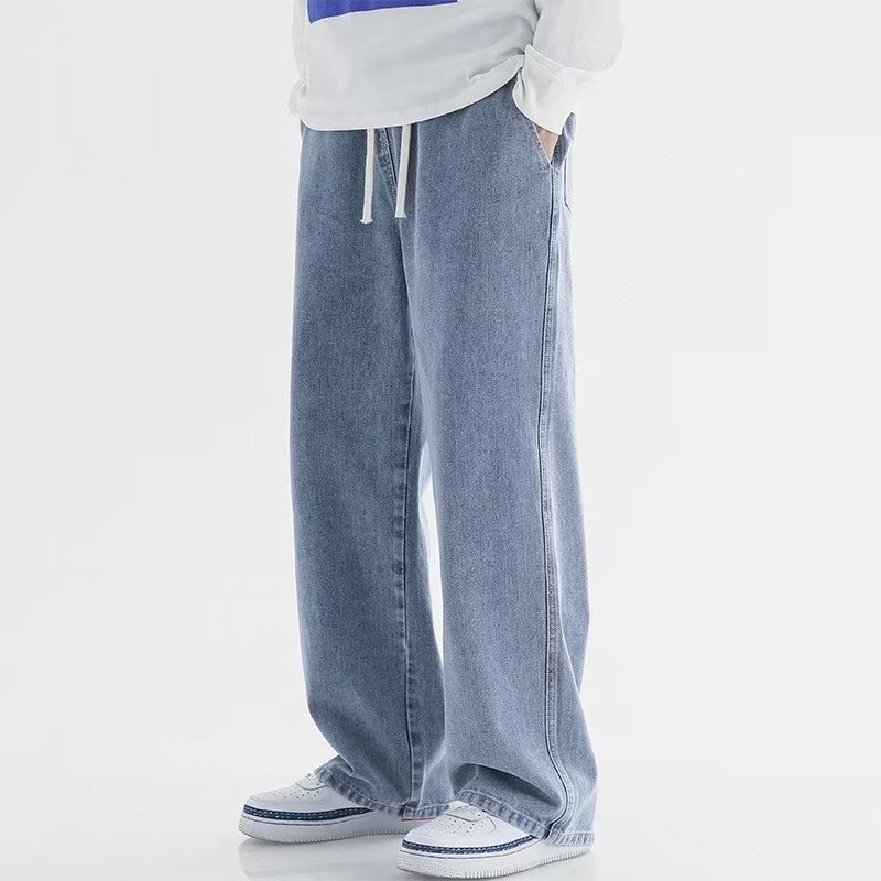 Straight Jeans Men's Spring And Summer Thin High Street Loose Wide Leg Pants - VEX CLUB HOUSE