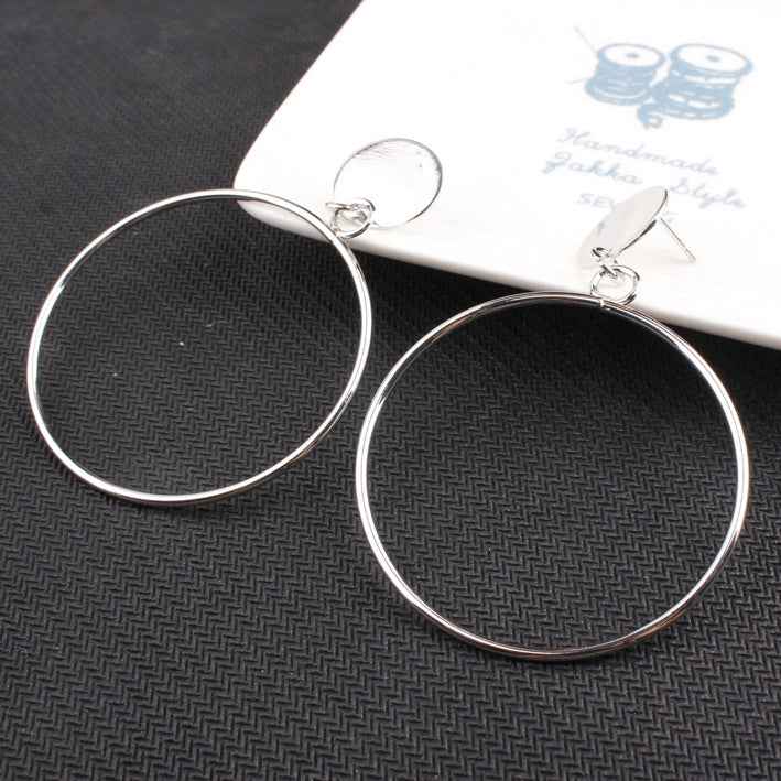 Simple Style Temperament Earrings Japanese And Korean Large Circle Earrings Earrings Earrings Earrings Women - VEX CLUB HOUSE