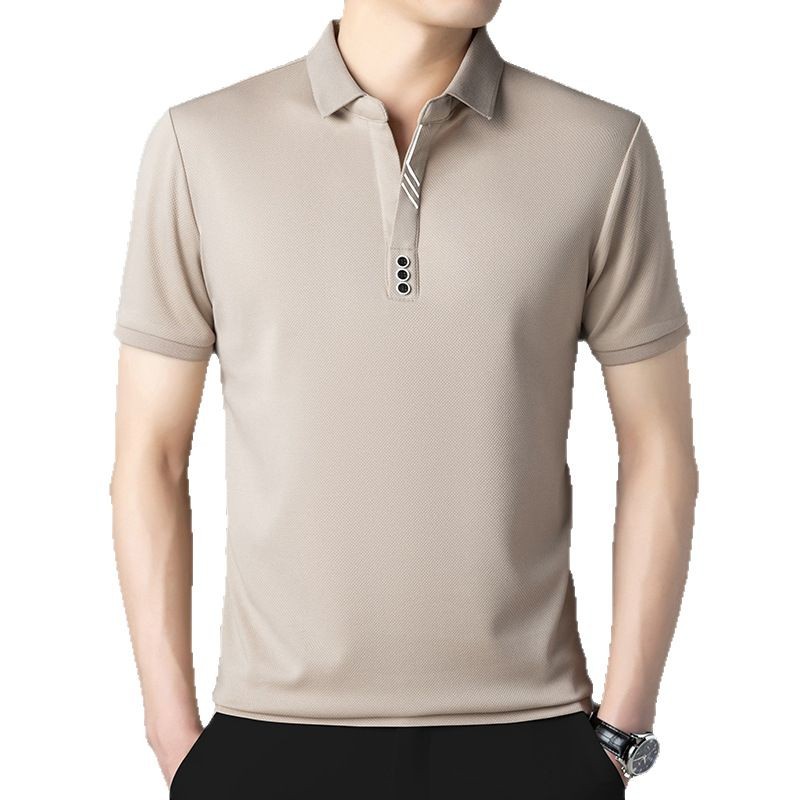 Summer Lapels Short-sleeved T-shirt Men's Skin-friendly Breathable Casual Top - VEX CLUB HOUSE