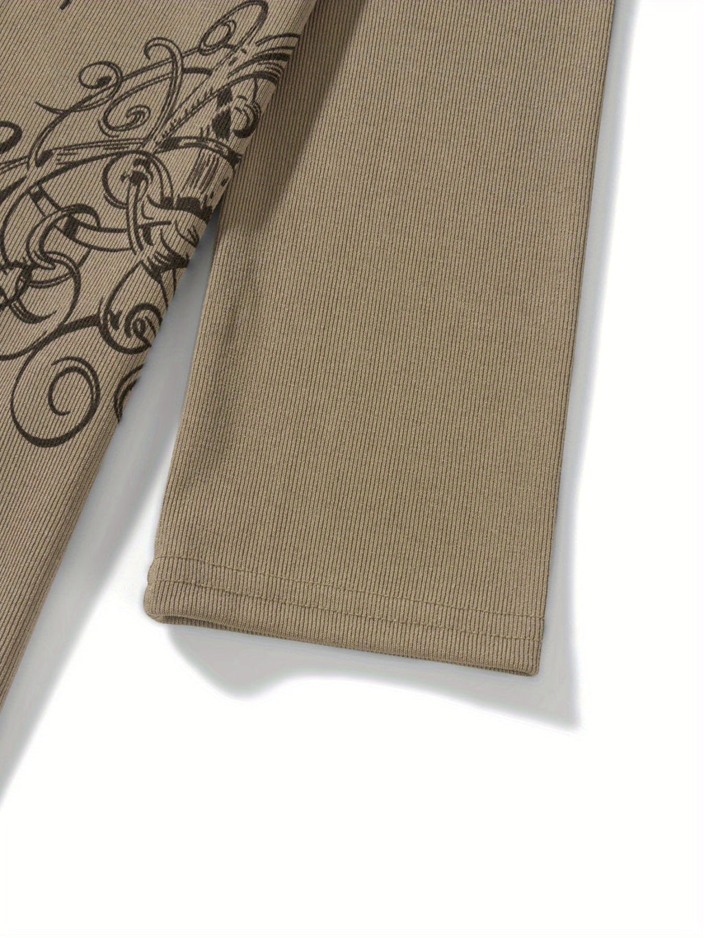 Vintage Chic Gothic Cross Print Long sleeve V E X C L U B H O U S E