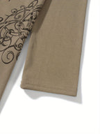 Vintage Chic Gothic Cross Print Long sleeve V E X C L U B H O U S E