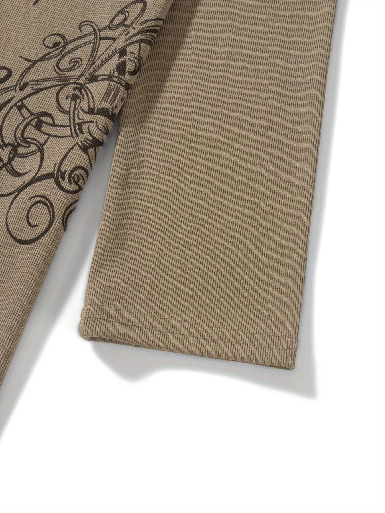 Vintage Chic Gothic Cross Print Long sleeve V E X C L U B H O U S E