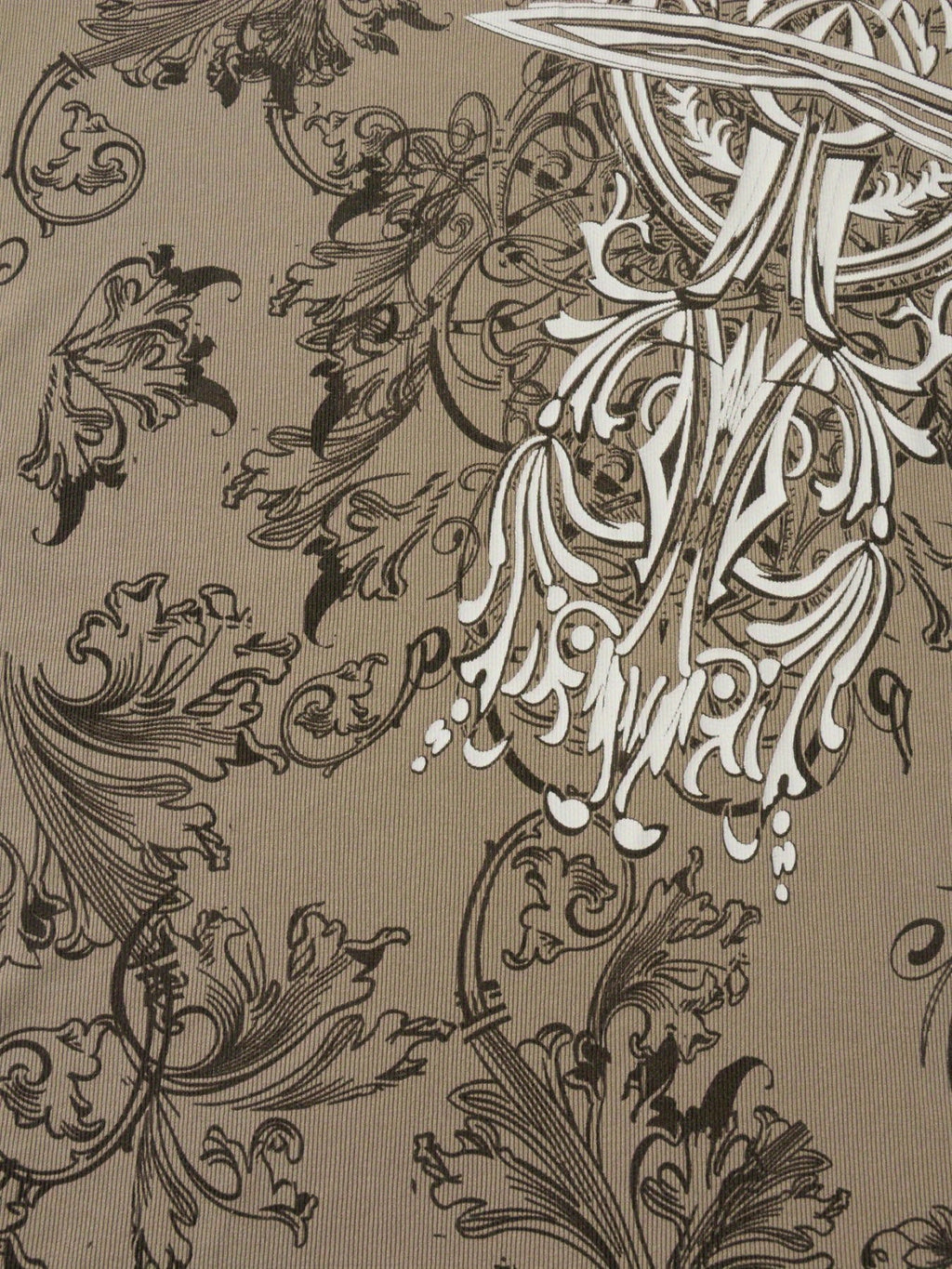 Vintage Chic Gothic Cross Print Long sleeve V E X C L U B H O U S E