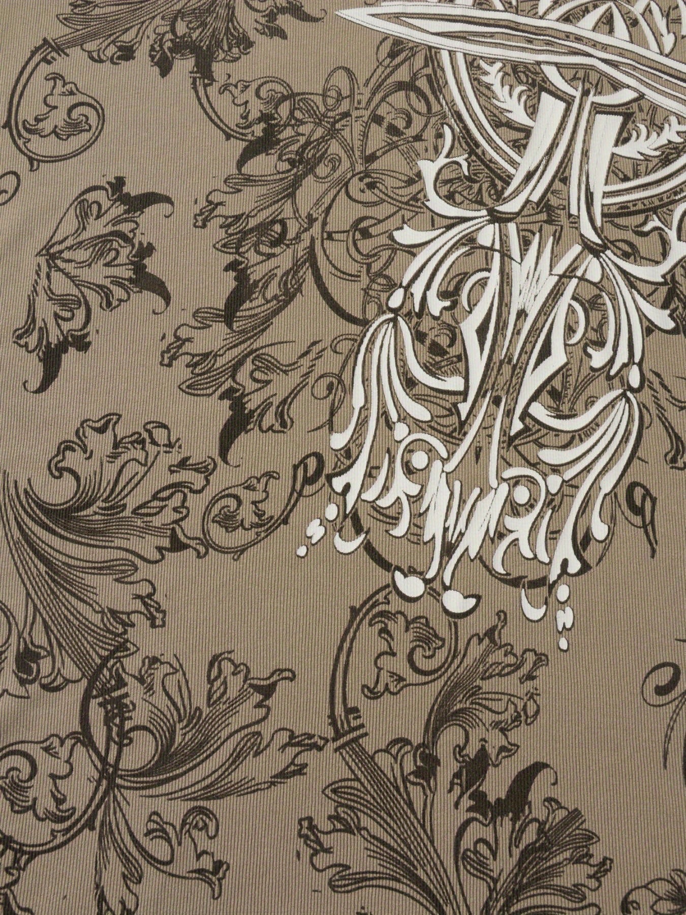 Vintage Chic Gothic Cross Print Long sleeve V E X C L U B H O U S E