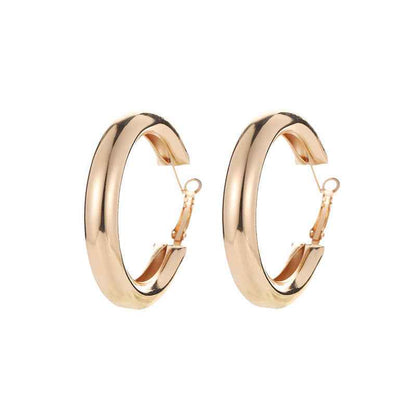 Geometric round big earrings women - VEX CLUB HOUSE