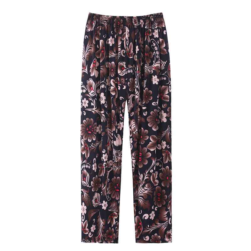 Women's Plus-sized Ice Silk Elastic Pants Cropped Straight - VEX CLUB HOUSE