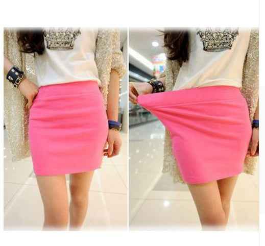 Fashion Women Ladies Sexy Summer Packs Hip Pencil Skirt High Waist Pleated Elastic Slim Mini Skirts for Office Party - VEX CLUB HOUSE