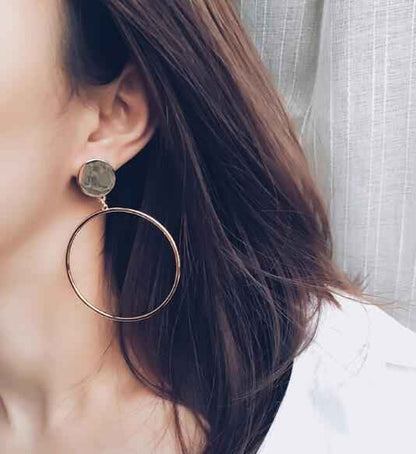 Simple Style Temperament Earrings Japanese And Korean Large Circle Earrings Earrings Earrings Earrings Women - VEX CLUB HOUSE