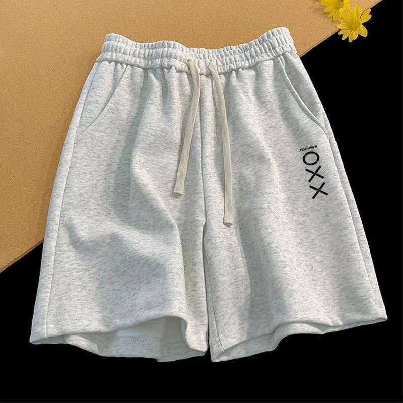 Vintage Letter Print Loose Summer New Straight Shorts Men - VEX CLUB HOUSE