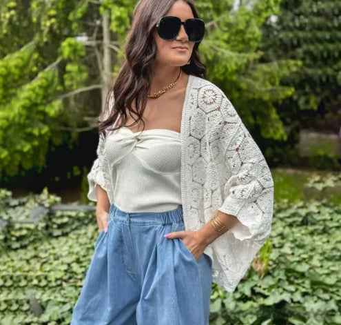 Womens Stylish Lace Hollow-Out Sun-Protective Cardigan - VEX CLUB HOUSE