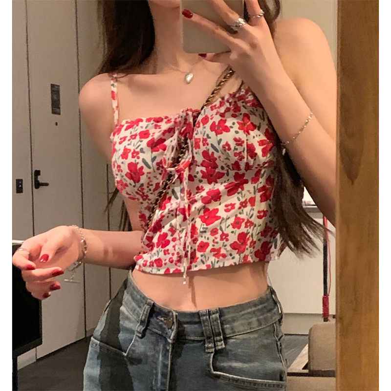 Sweet Hot Girl Floral Camisole Women's Summer Pure Desire - VEX CLUB HOUSE