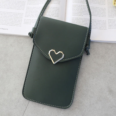 Love Buckle Mobile Phone Bags For Women Transparent Touch Screen Wallet Crossbody Shouder Bags - VEX CLUB HOUSE