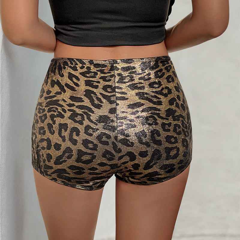 European And American Sexy Shorts Low Waist Irregular Leopard Print Hot Pants For Women - VEX CLUB HOUSE