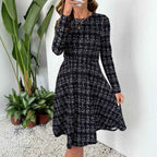 Long-sleeved Cinched Umbrella-style Dress - VEX CLUB HOUSE