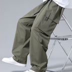Large Loose Pockets Drawstring Boys Straight Cargo Pants - VEX CLUB HOUSE