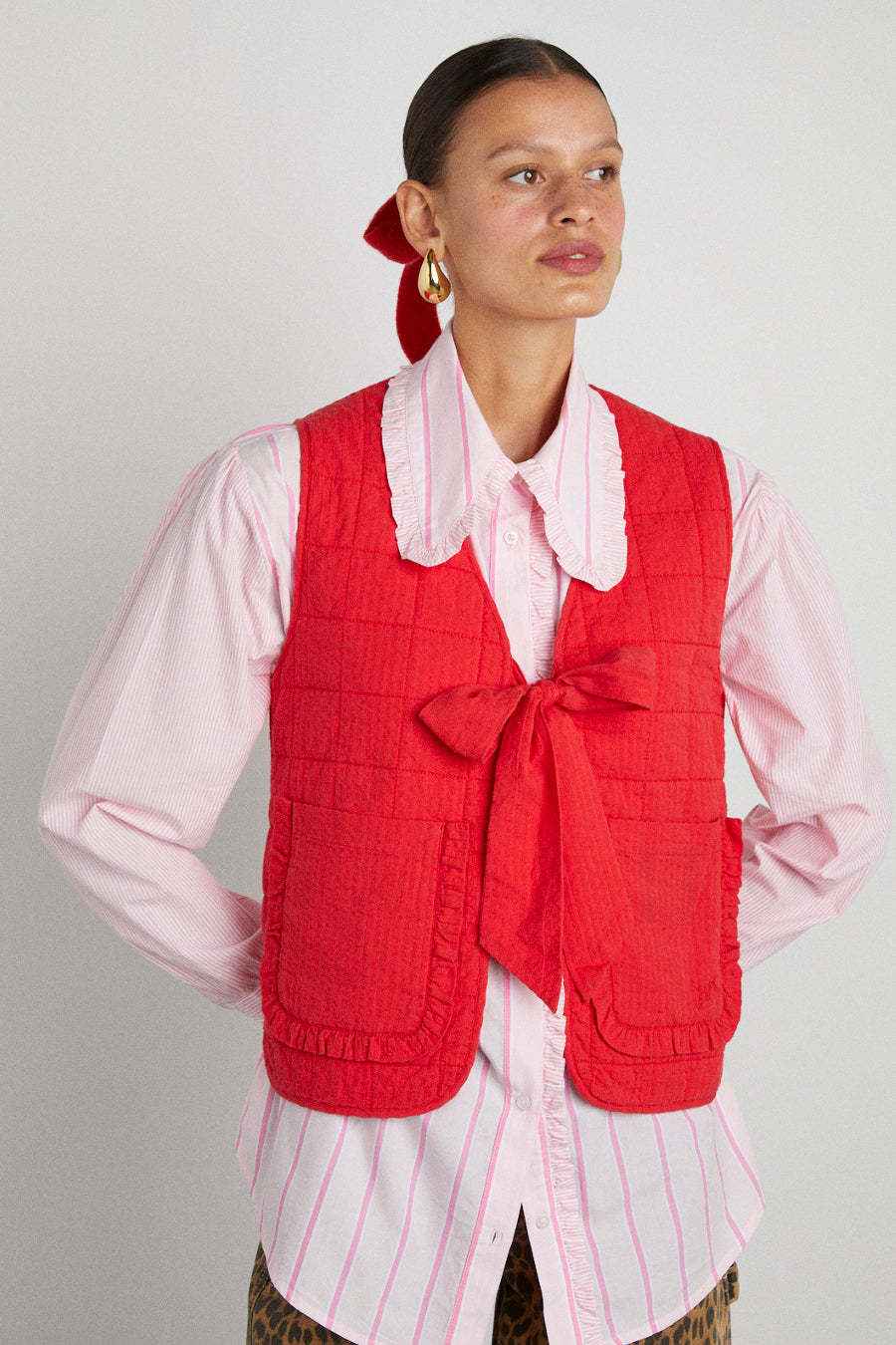 New FallWinter Womens Street-Style Lace-Up Vest Top - VEX CLUB HOUSE