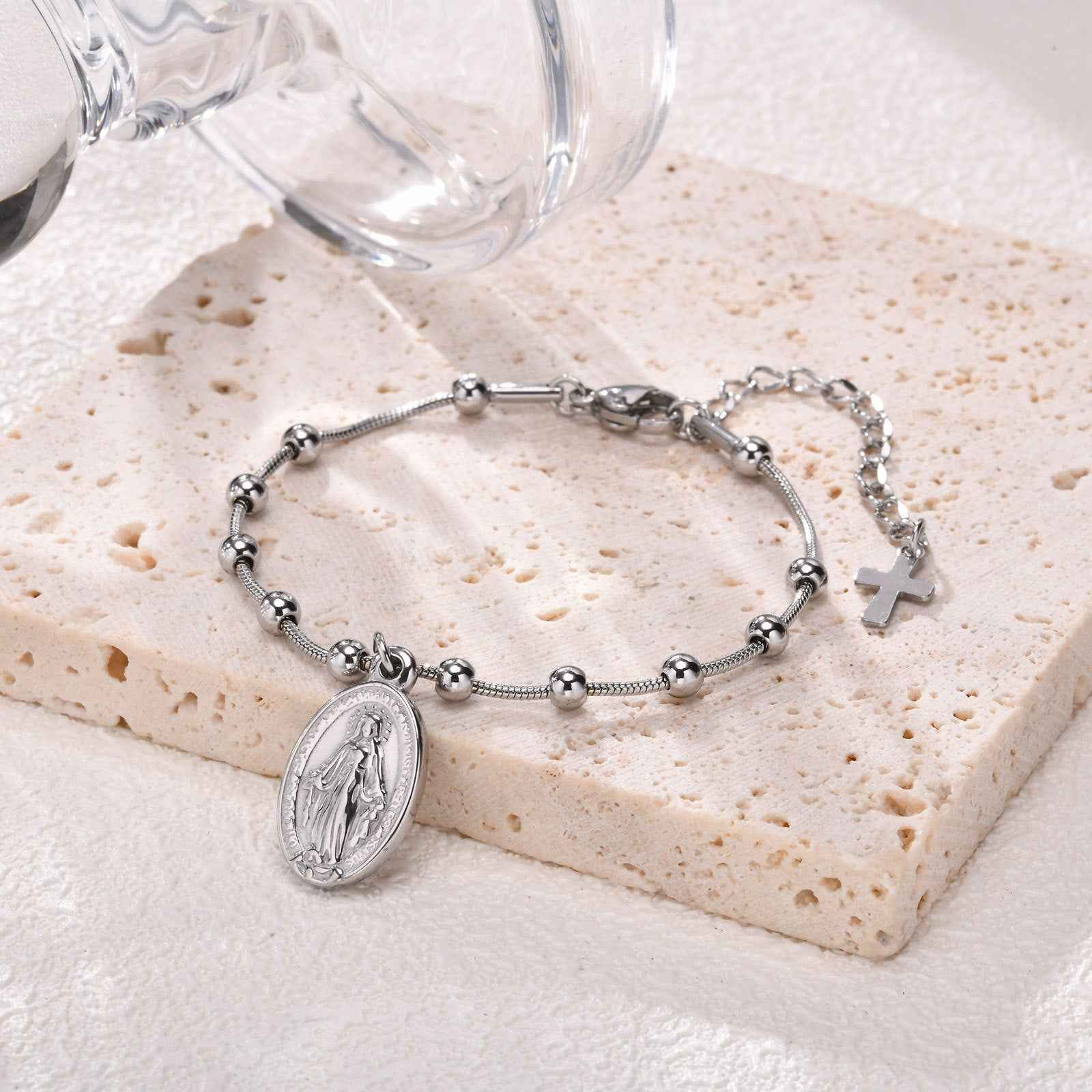 Cross Oval Stainless Steel Bracelet - VEX CLUB HOUSE