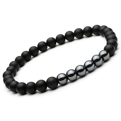 Mcllroy 2pc Natural stone Bracelet Beaded Black Mantra Prayer Beads Buddha Bracelet for Women and Mens men jewelry viking bijoux V E X C L U B H O U S E