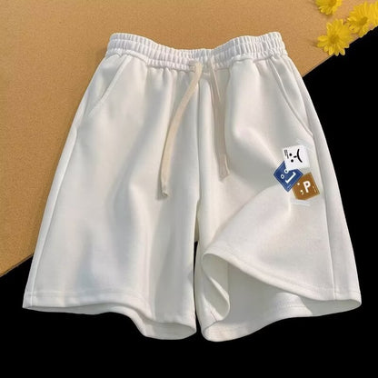 Vintage Letter Print Loose Summer New Straight Shorts Men - VEX CLUB HOUSE