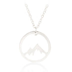 Mountain Pendant Necklace Gold Silver Minimalist Nature Snow Mountain Necklace For Women Men Fashion Adventure Jewelry Gift - VEX CLUB HOUSE