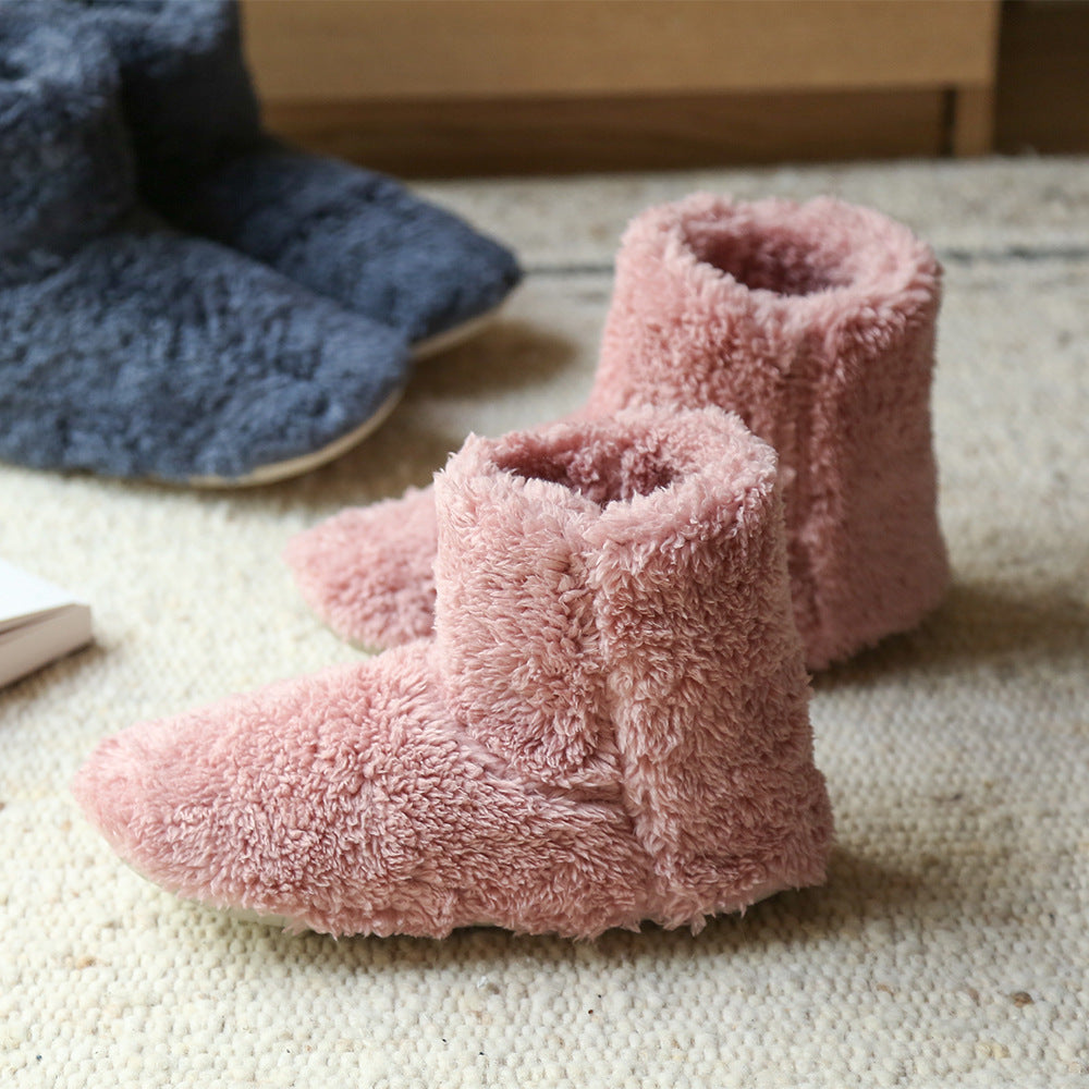 Couples Japanese Style High Boots Bag With Month Shoes Coral Fleece - VEX CLUB HOUSE
